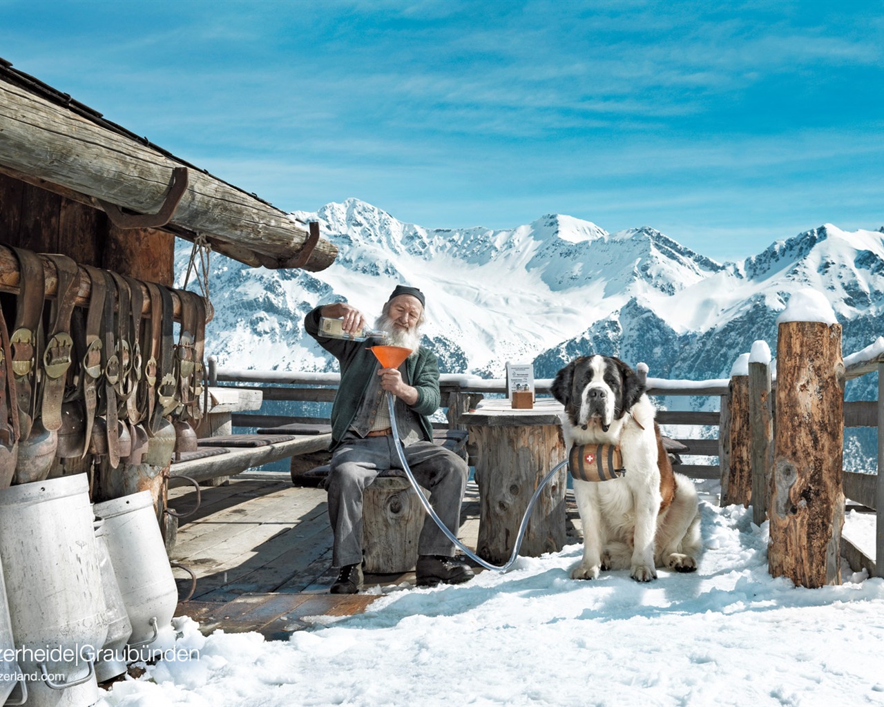 Swiss winter snow wallpaper #11 - 1280x1024