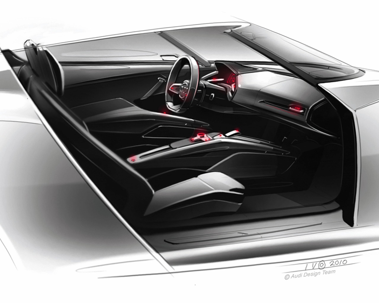 Concept Car Audi e-tron Spyder - 2010 HD tapetu #35 - 1280x1024