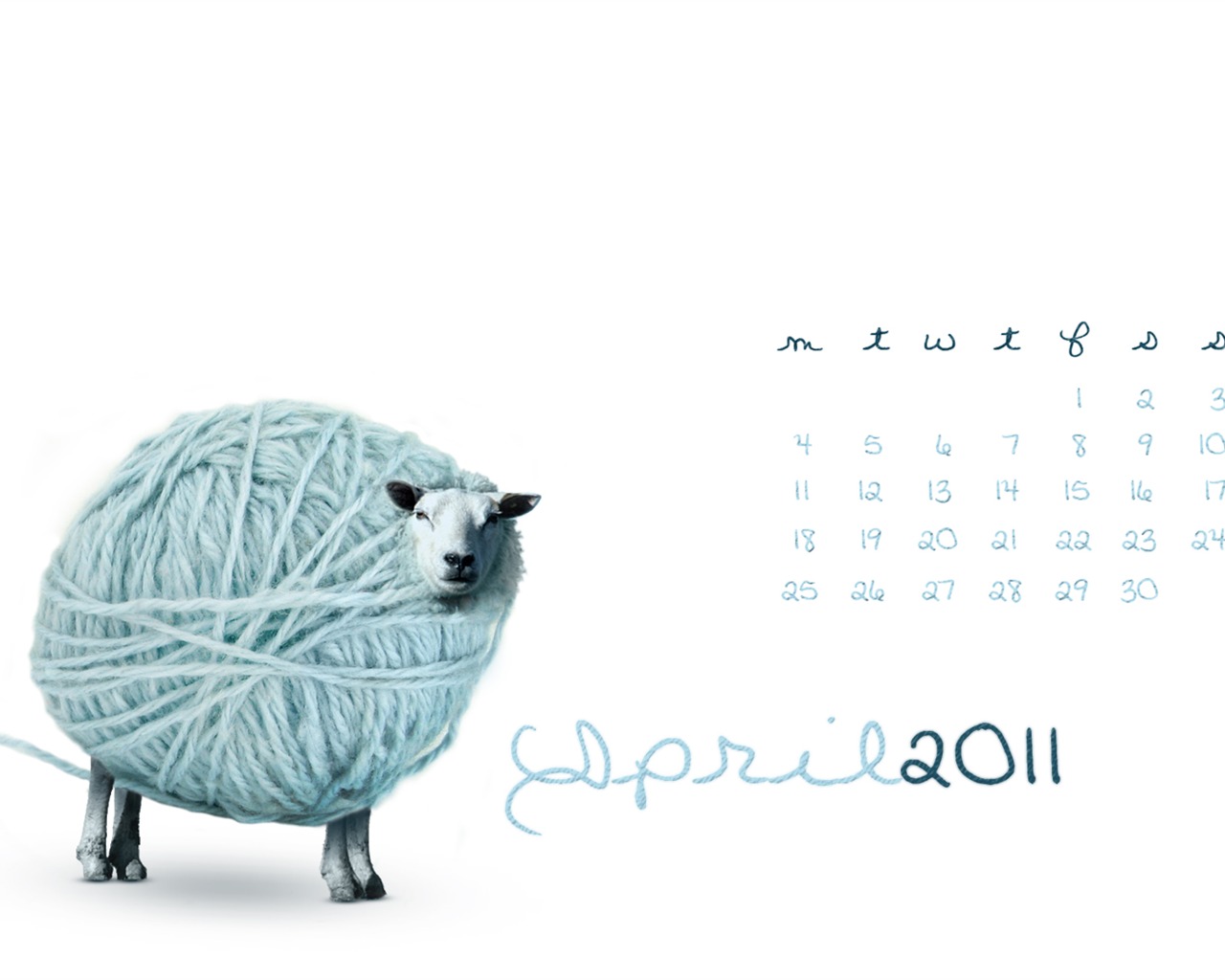 April 2011 Calendar Wallpaper (2) #3 - 1280x1024