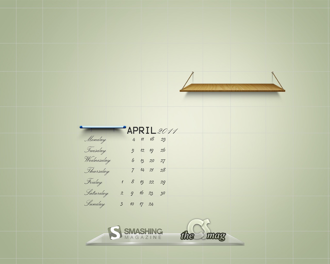 Апрель 2011 Календарь стола (2) #12 - 1280x1024