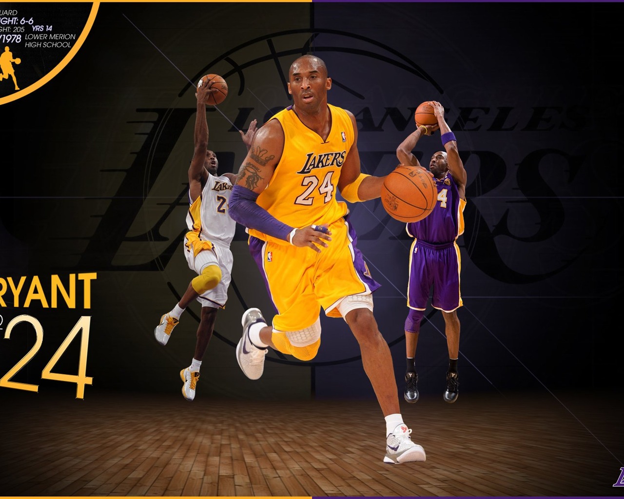 НБА 2010-11 сезона, Лос-Анджелес Лейкерс стола #6 - 1280x1024