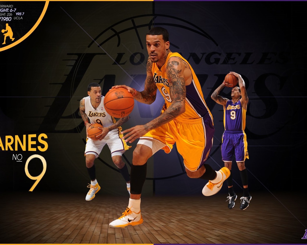 НБА 2010-11 сезона, Лос-Анджелес Лейкерс стола #9 - 1280x1024