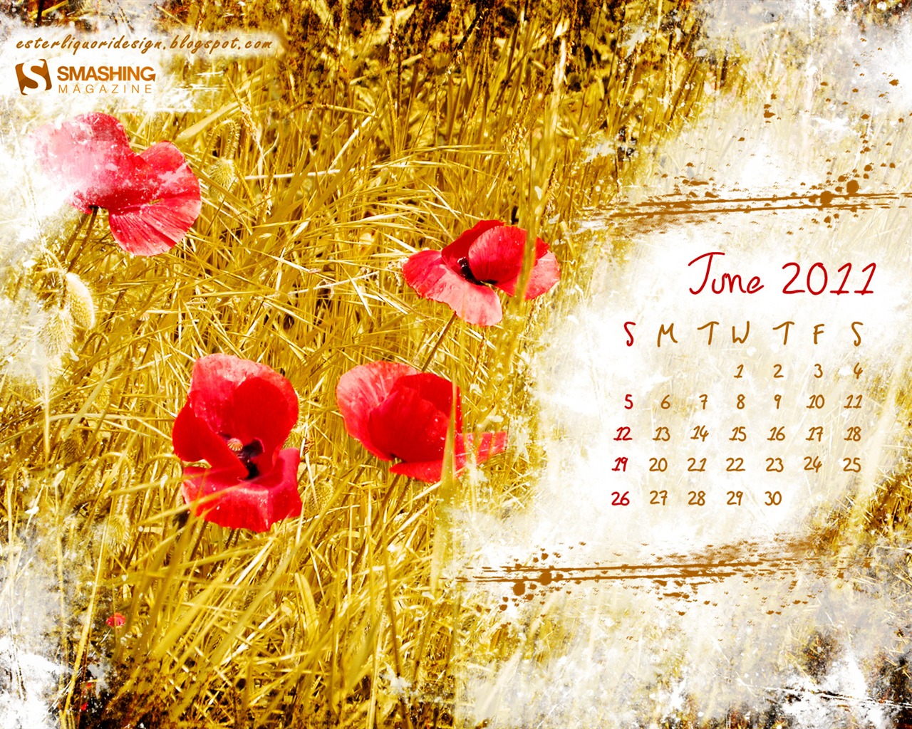 June 2011 Calendar Wallpaper (2) #6 - 1280x1024