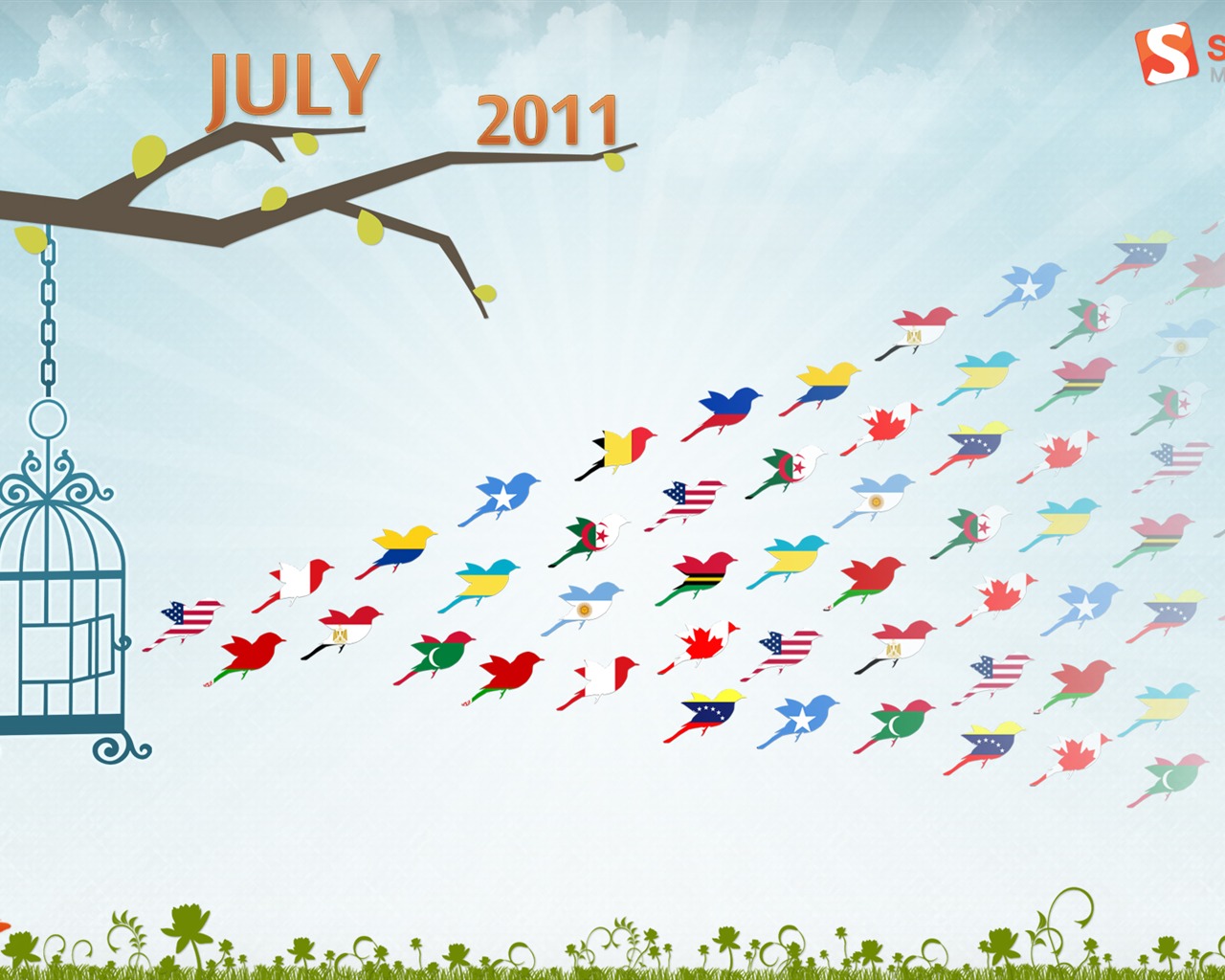 July 2011 Calendar Wallpaper (1) #14 - 1280x1024
