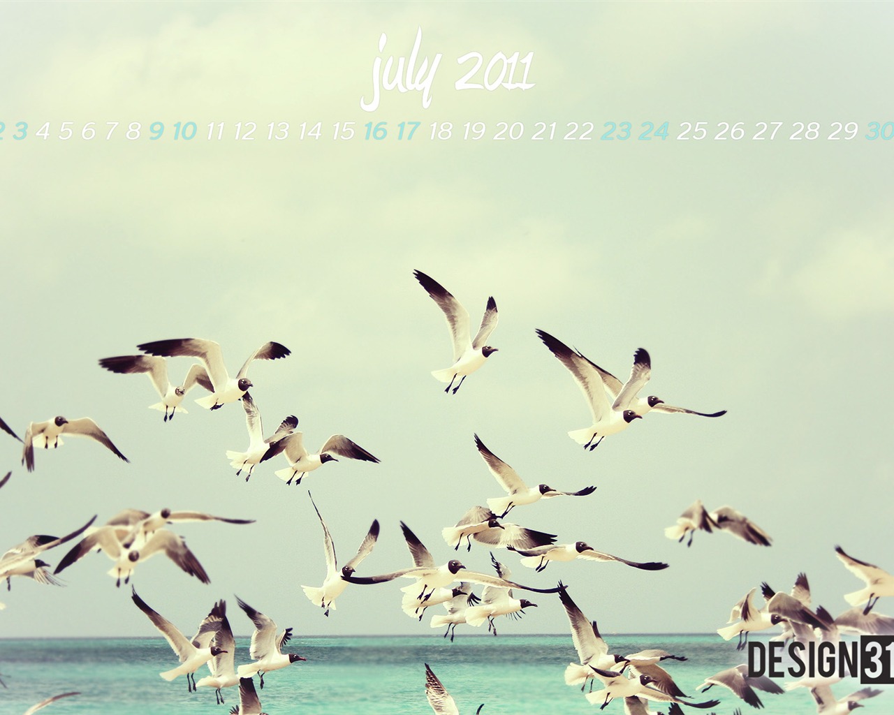 2011년 7월 달력 월페이퍼 (2) #6 - 1280x1024