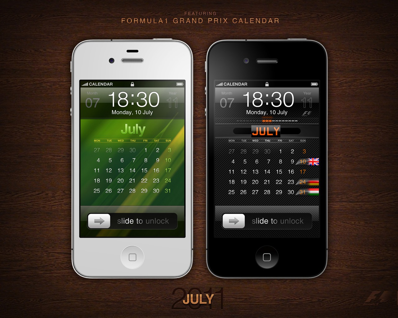 Juli 2011 Kalender Wallpaper (2) #16 - 1280x1024