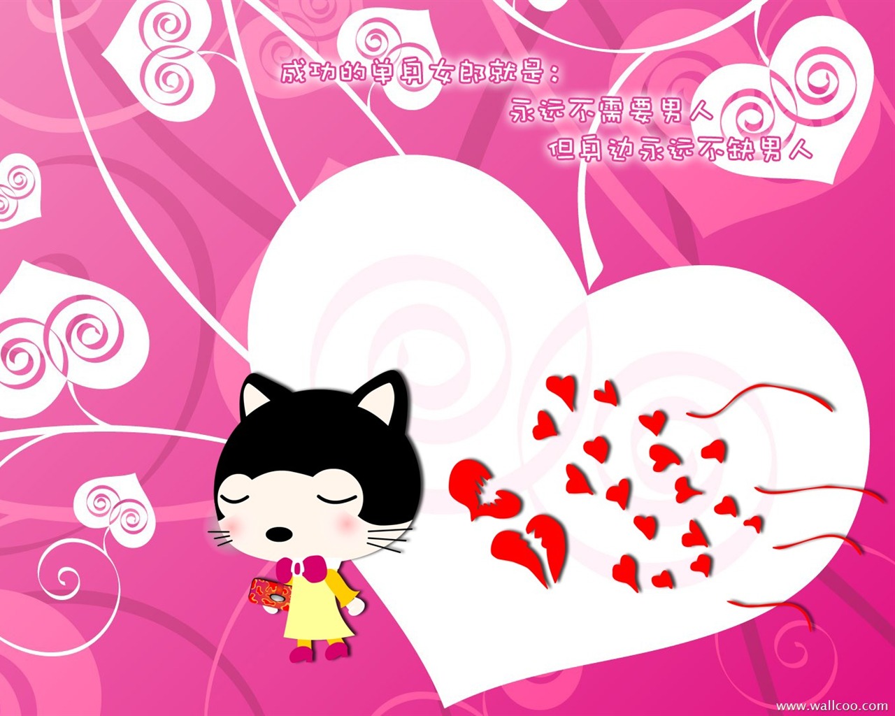 Baby cat cartoon wallpaper (2) #8 - 1280x1024