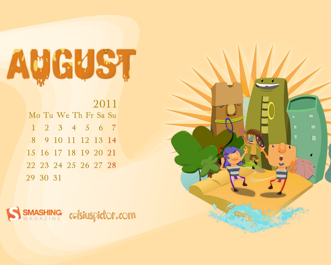 08. 2011 kalendář tapety (1) #19 - 1280x1024