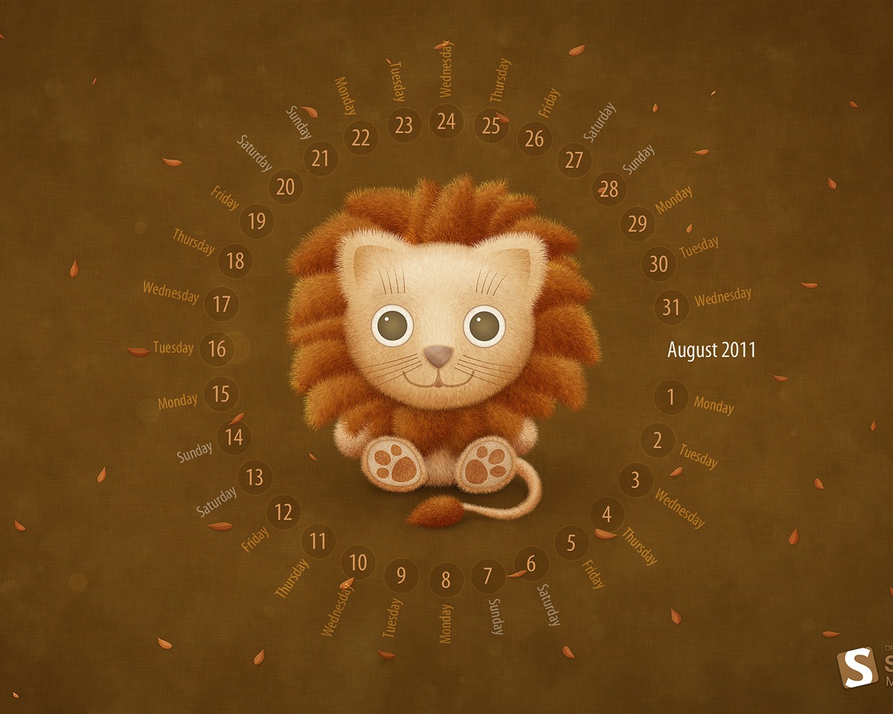 August 2011 calendar wallpaper (2) #3 - 1280x1024