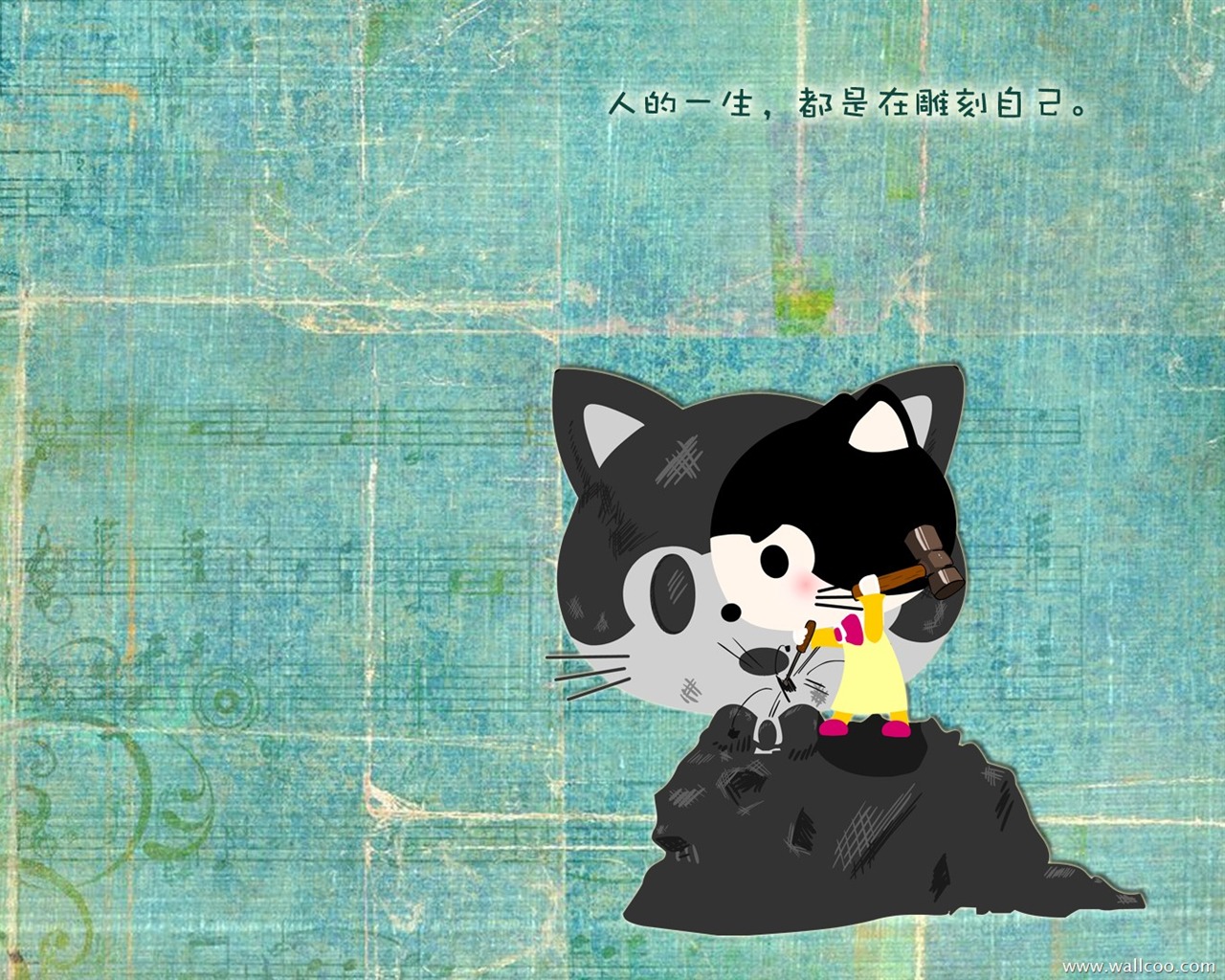 猫咪宝贝 卡通壁纸(三)5 - 1280x1024