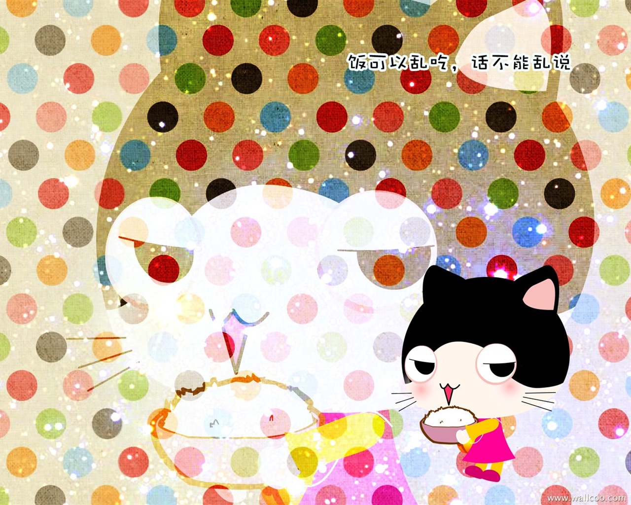 Baby-Katze Cartoon wallpaper (4) #5 - 1280x1024