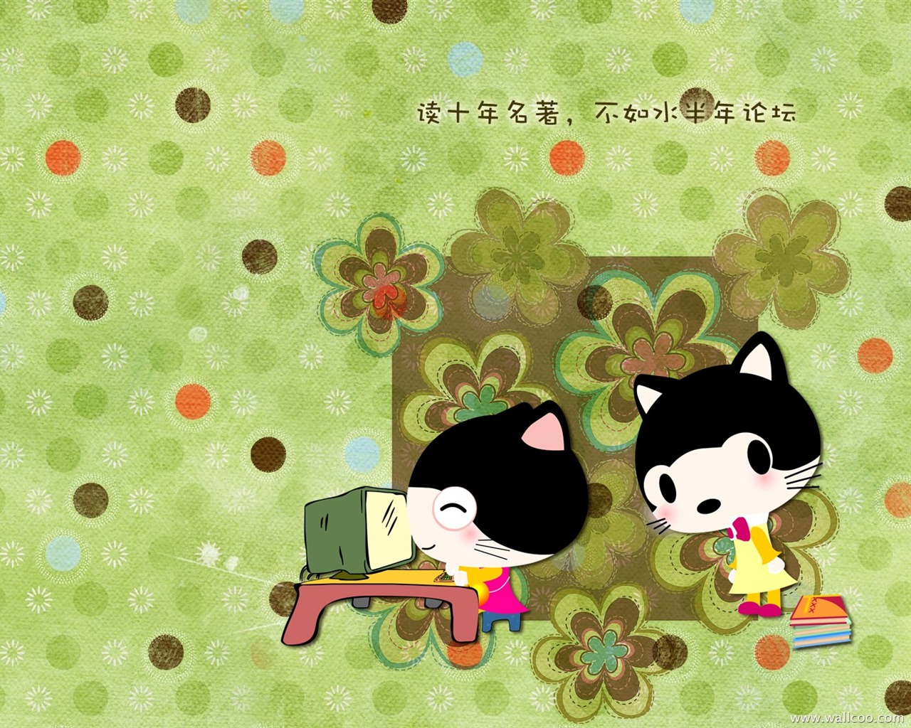Baby cat cartoon wallpaper (4) #15 - 1280x1024
