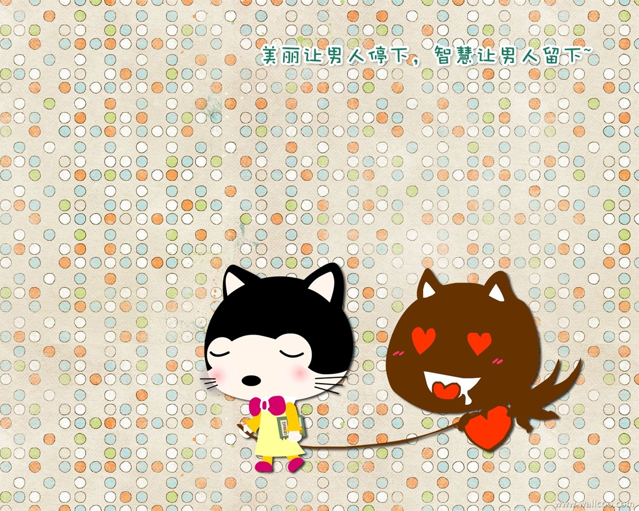 Baby cat cartoon wallpaper (5) #4 - 1280x1024