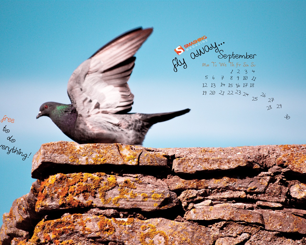 Сентябрь 2011 Календарь обои (1) #1 - 1280x1024