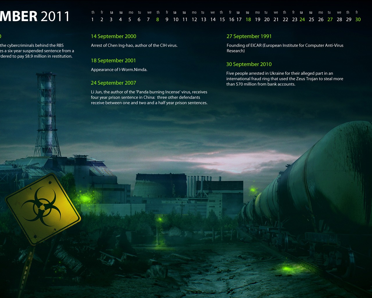 Сентябрь 2011 Календарь обои (1) #3 - 1280x1024