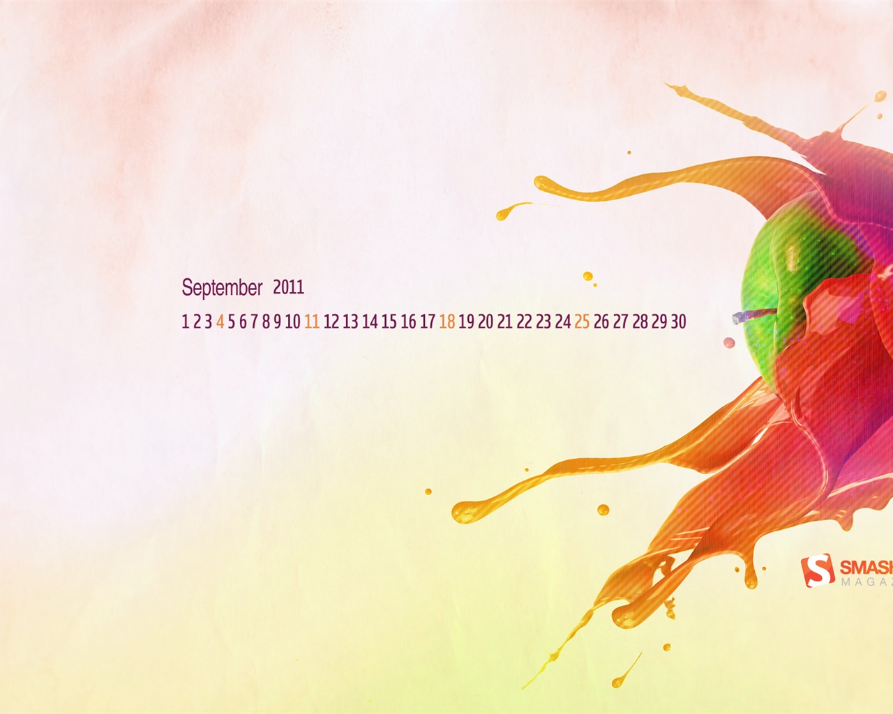 Сентябрь 2011 Календарь обои (1) #13 - 1280x1024