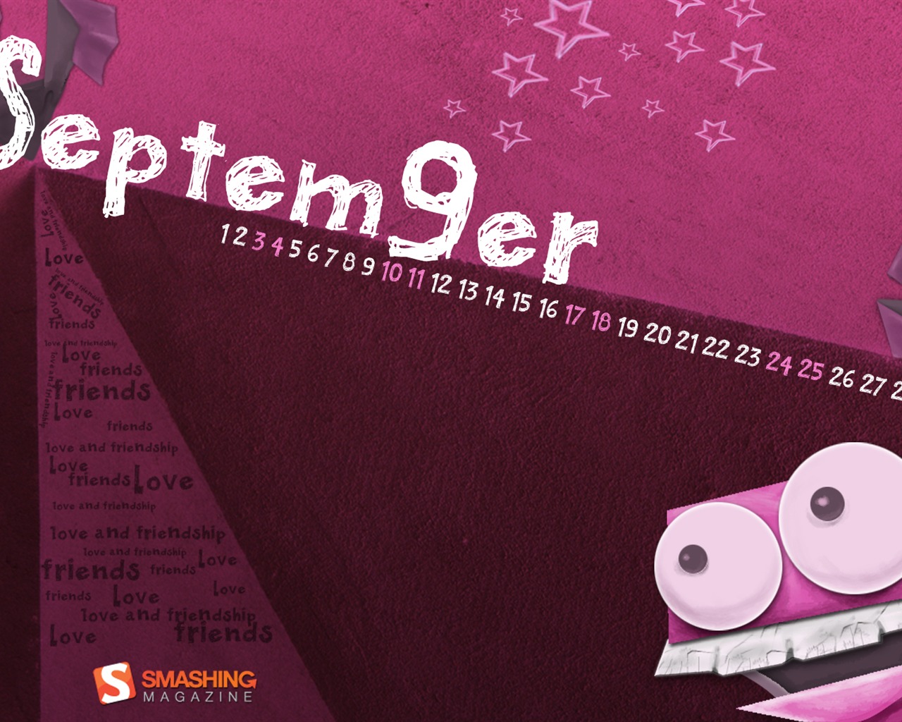 September 2011 Kalender Wallpaper (2) #1 - 1280x1024