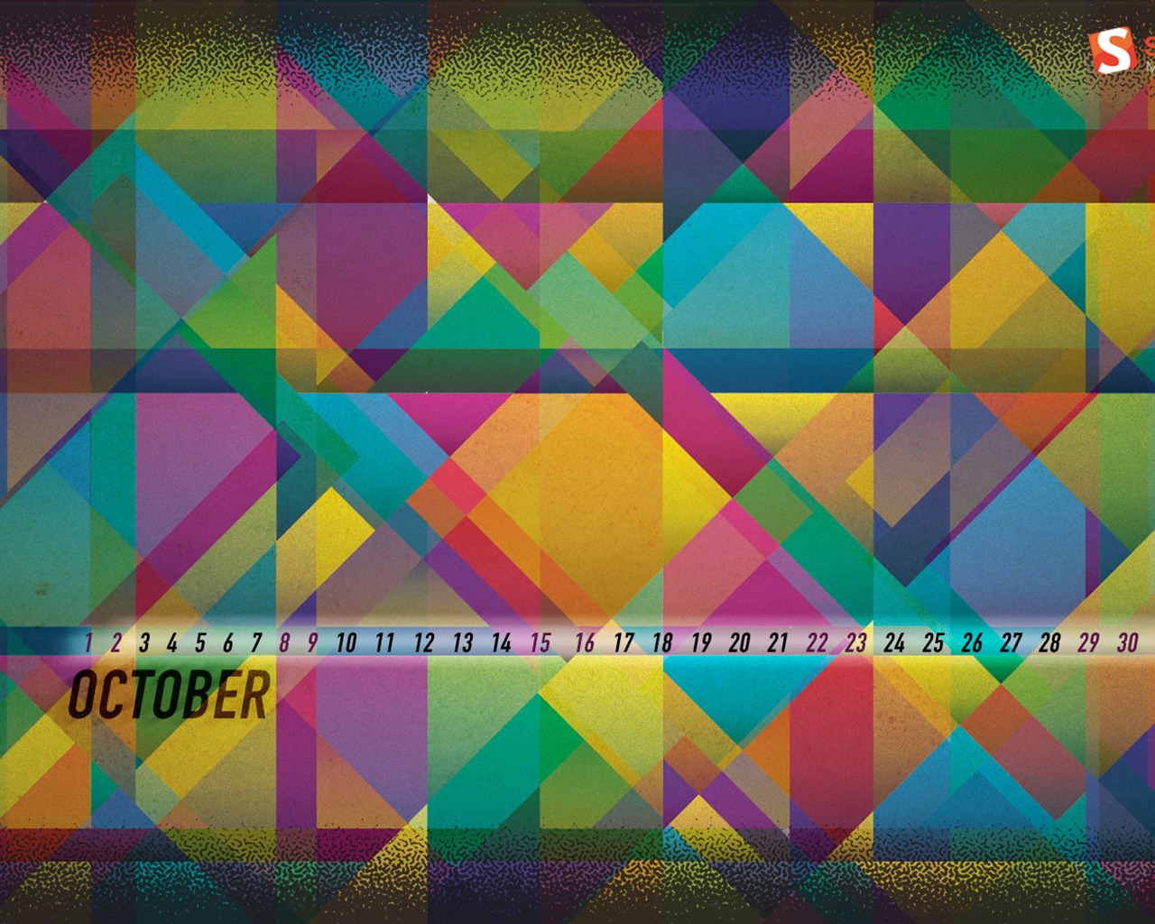 2011年10月カレンダー壁紙（1） #7 - 1280x1024