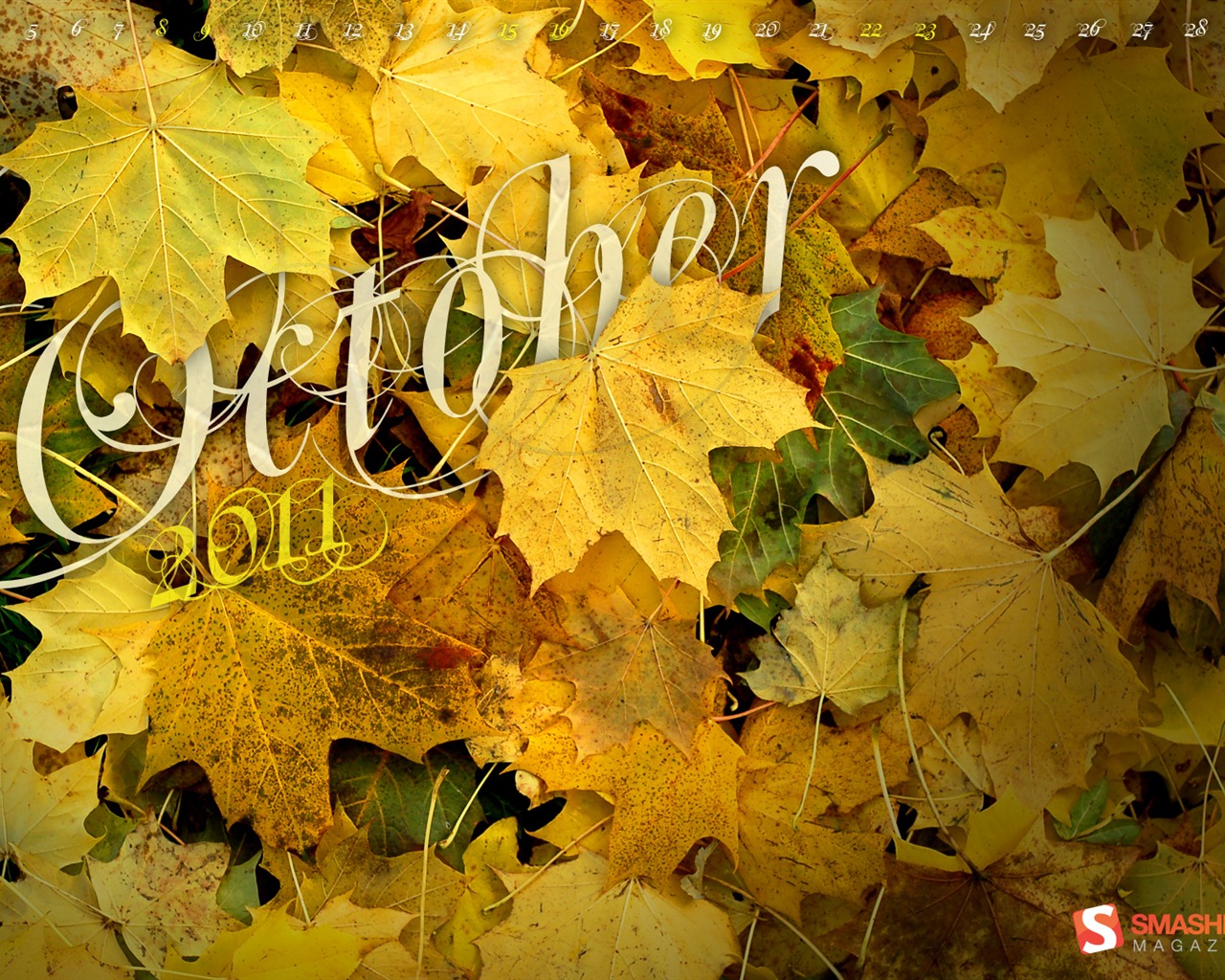 October 2011 Calendar Wallpaper (1) #10 - 1280x1024