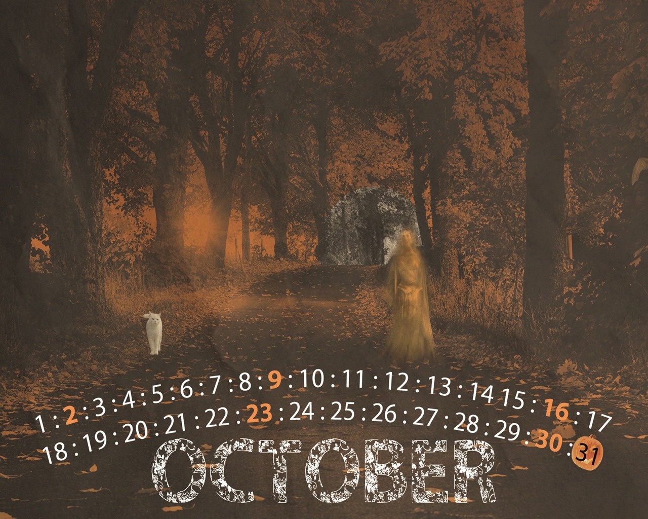 October 2011 Calendar Wallpaper (1) #13 - 1280x1024