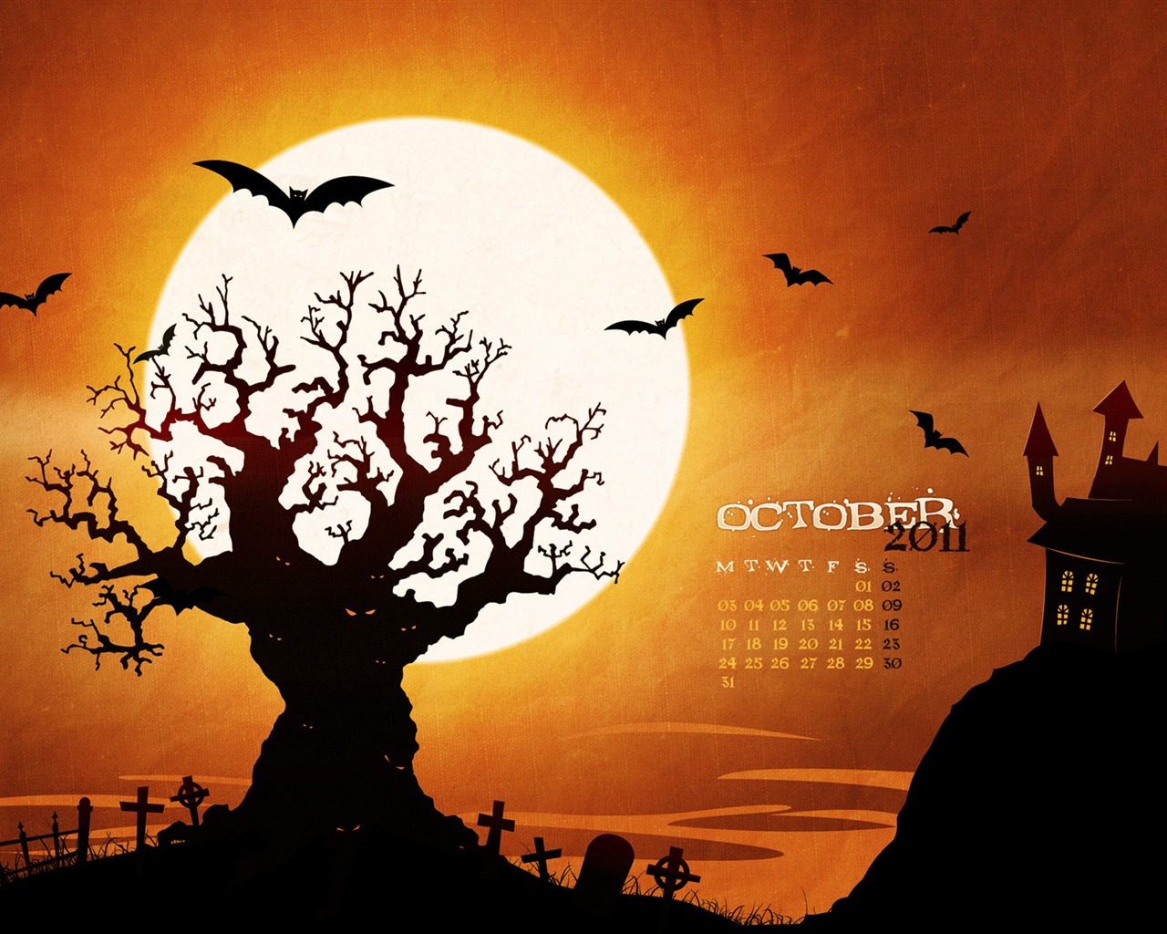 Octobre 2011 Calendar Wallpaper (1) #14 - 1280x1024