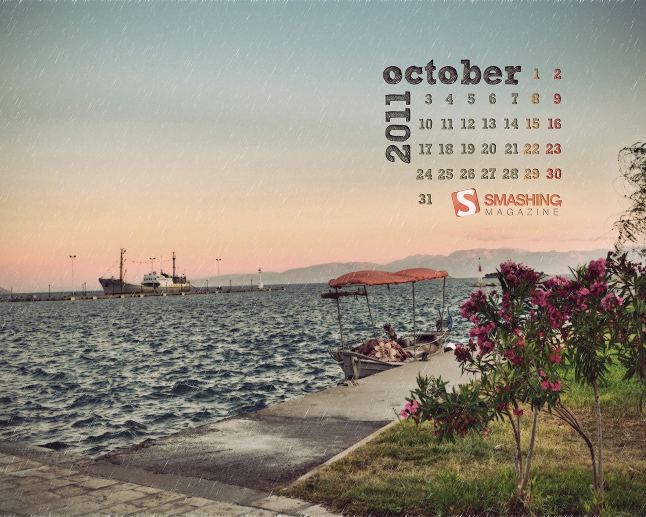 October 2011 Calendar Wallpaper (2) #6 - 1280x1024