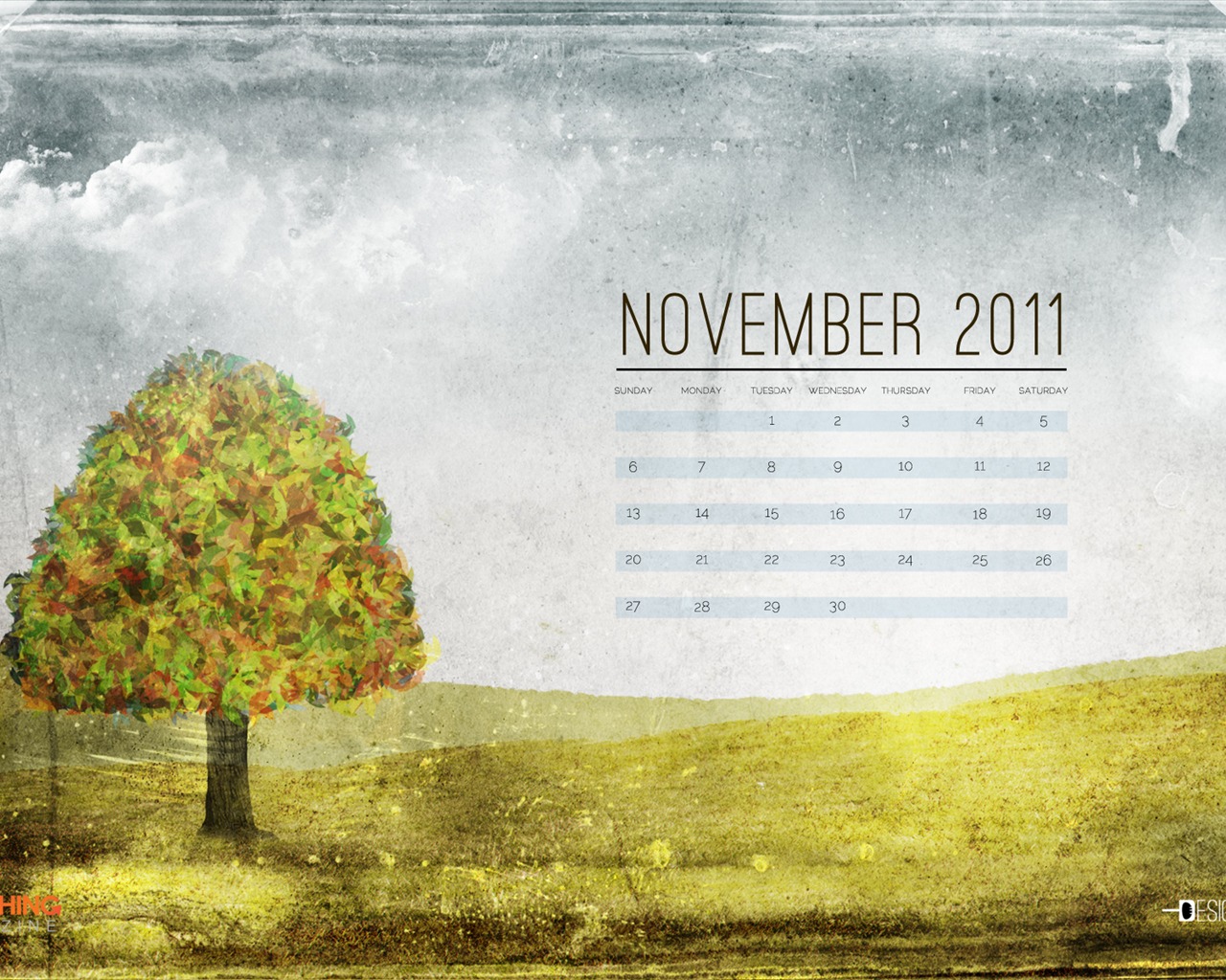 November 2011 Calendar wallpaper (2) #4 - 1280x1024