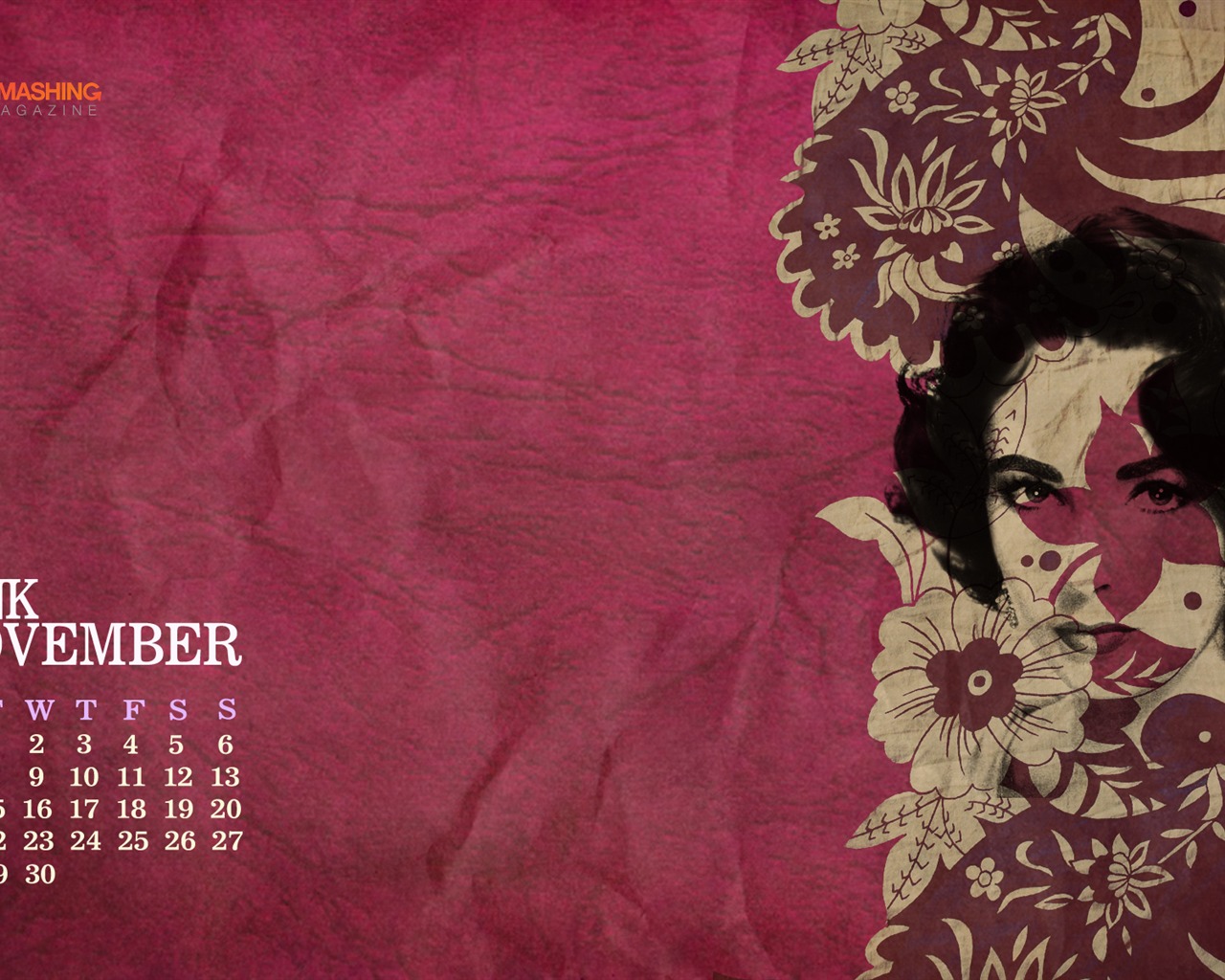 November 2011 Calendar wallpaper (2) #7 - 1280x1024