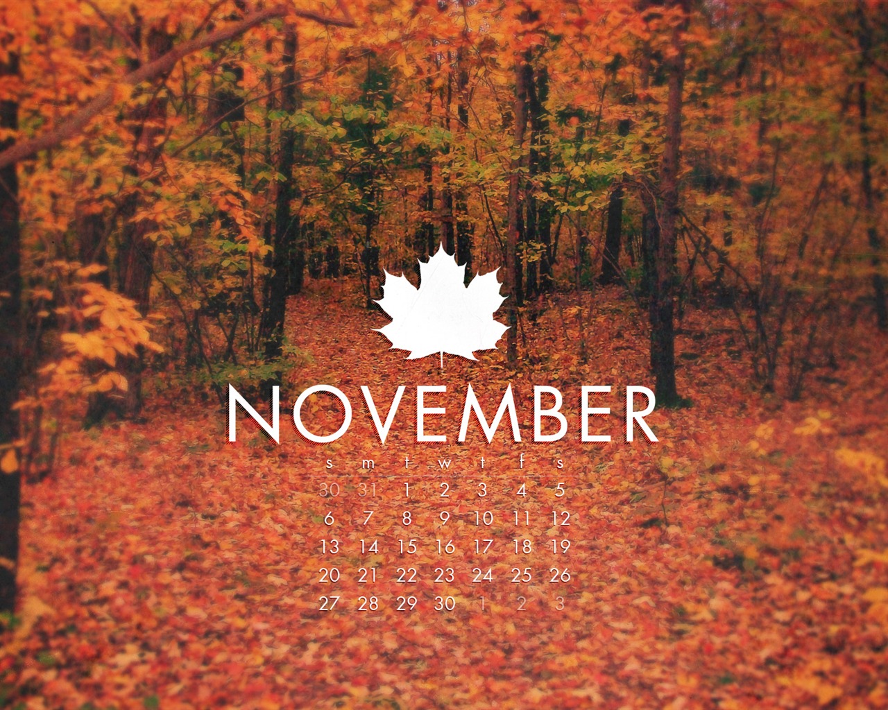 November 2011 Calendar wallpaper (2) #11 - 1280x1024