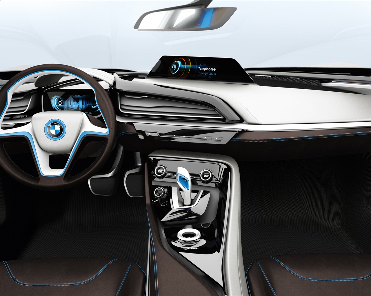 BMW i8 Концепции - 2011 HD обои #33 - 1280x1024