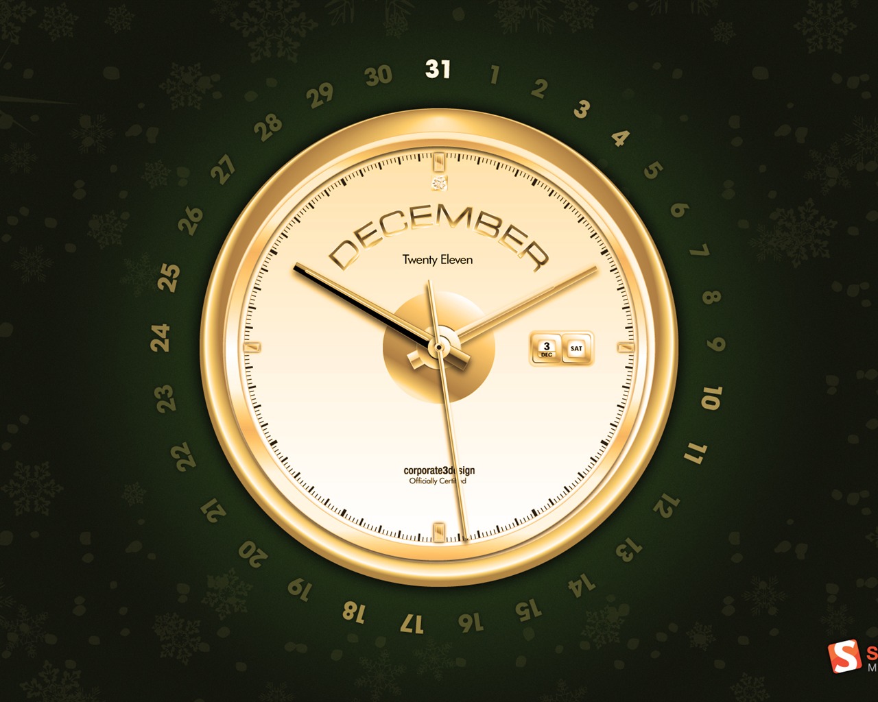 Декабрь 2011 Календарь обои (2) #12 - 1280x1024