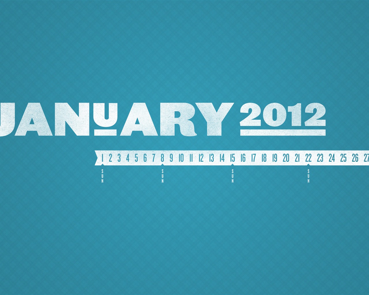 2012年1月カレンダー壁紙 #19 - 1280x1024