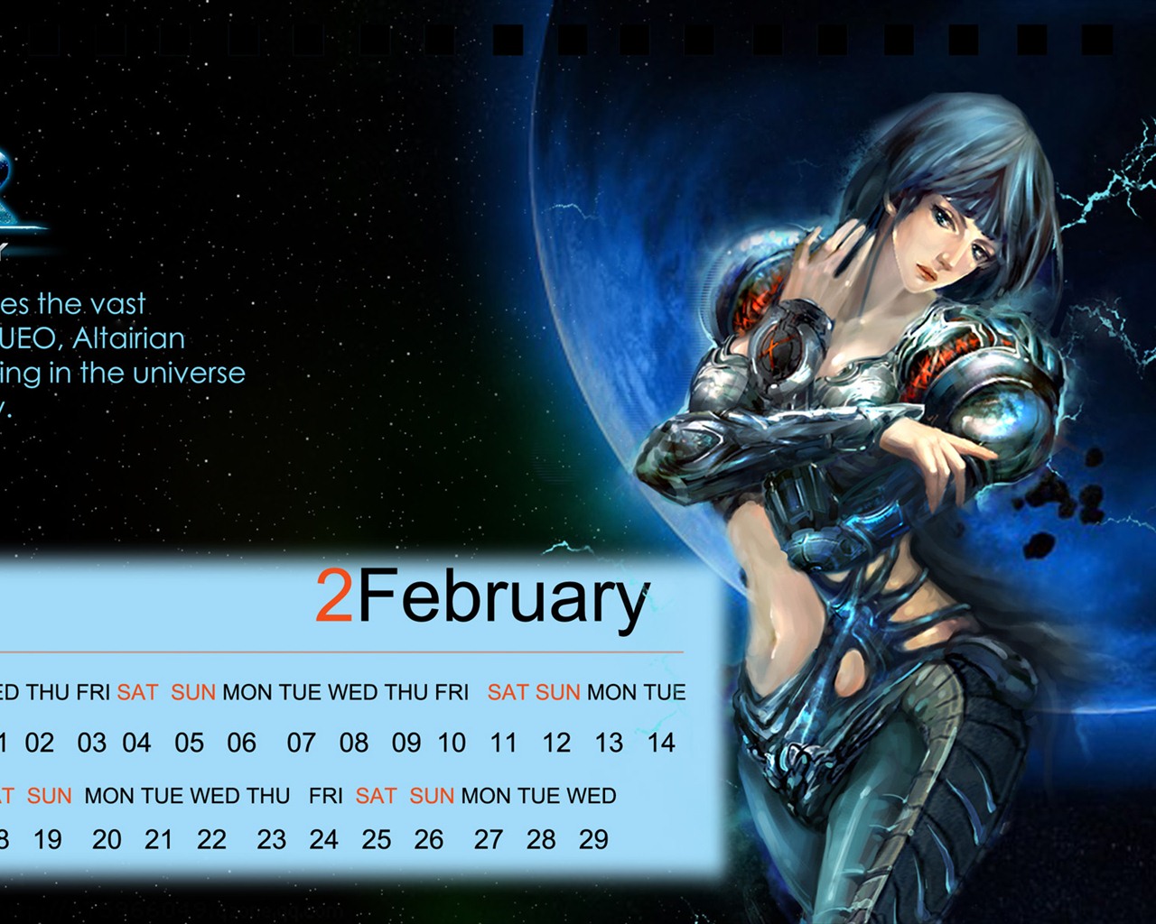 Februar 2012 Kalender Wallpaper (2) #16 - 1280x1024