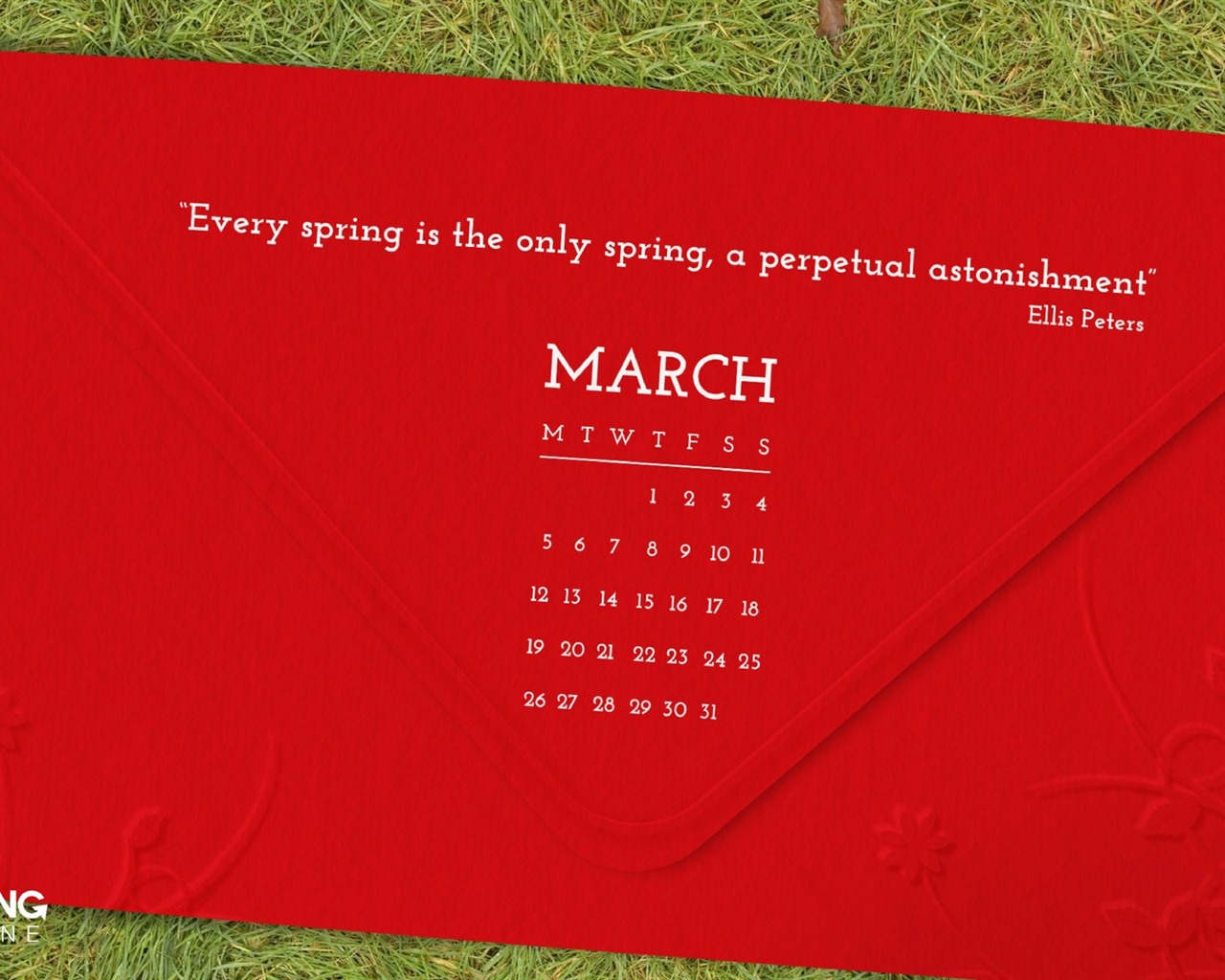 Март 2012 Календарь обои #16 - 1280x1024