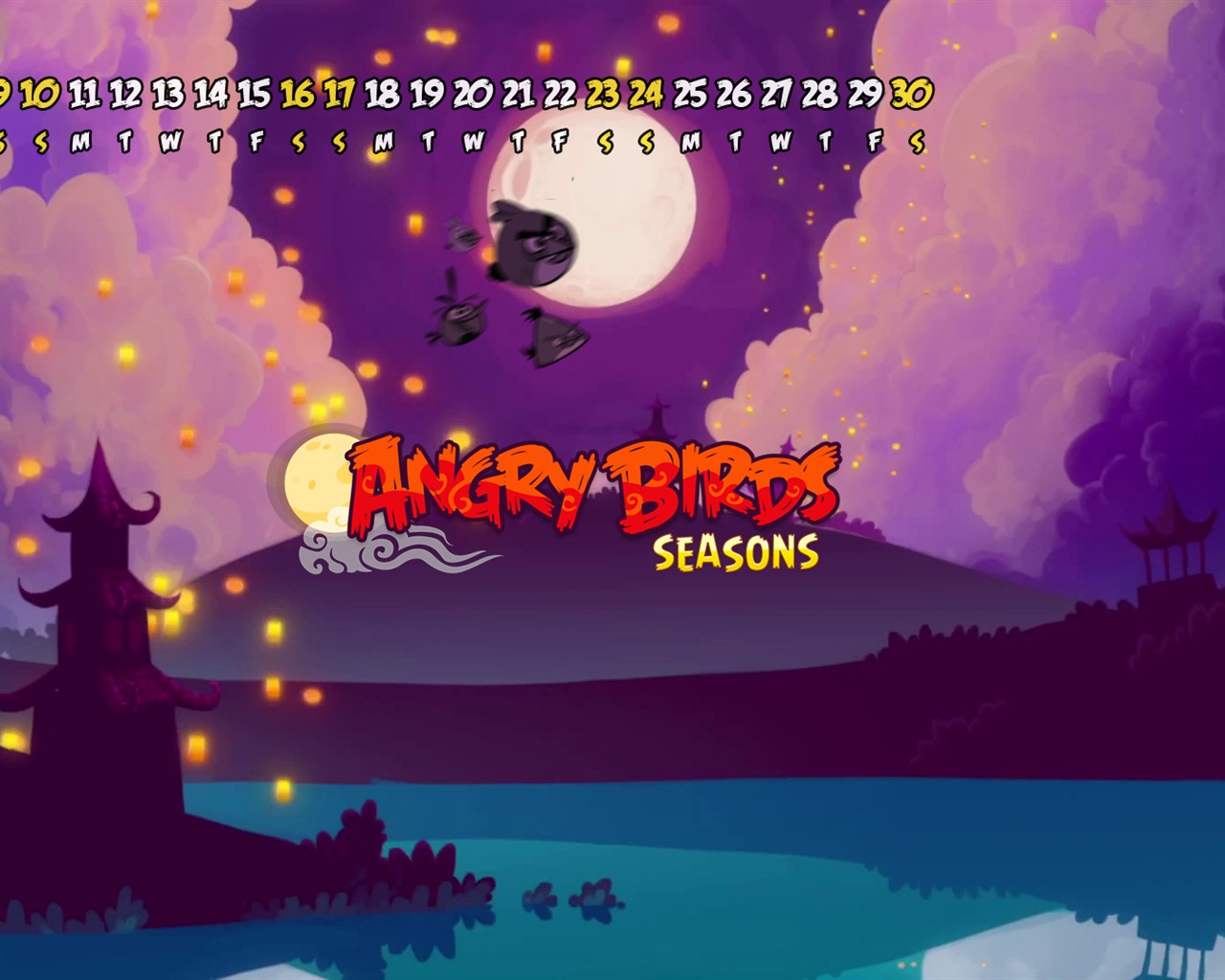 Angry Birds 2012 calendario fondos de escritorio #7 - 1280x1024