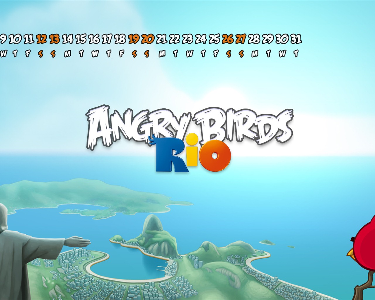 Angry Birds 愤怒的小鸟 2012年年历壁纸9 - 1280x1024