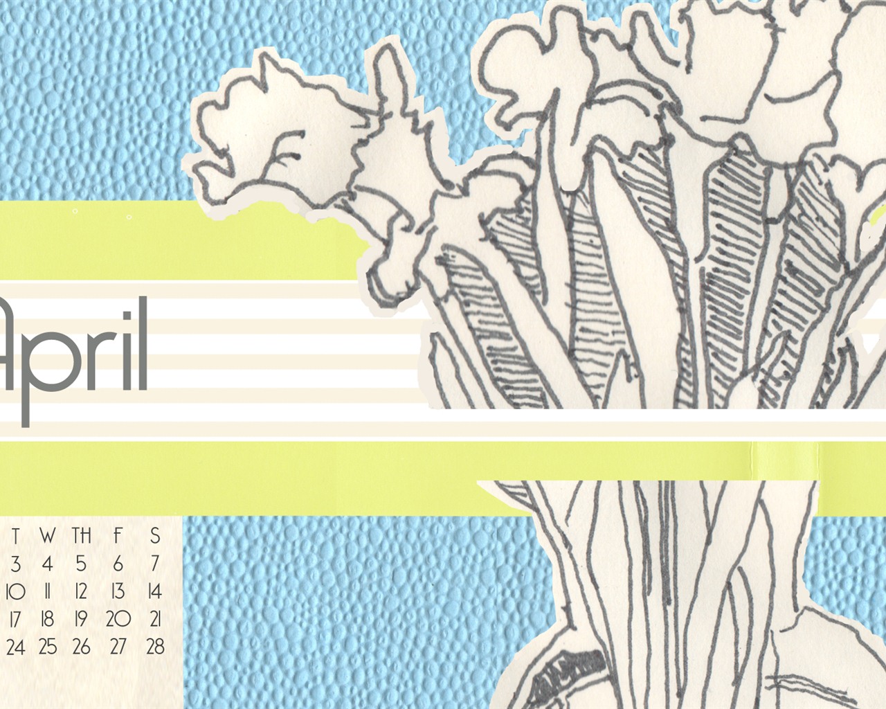 Апрель 2012 календарь обои (1) #2 - 1280x1024