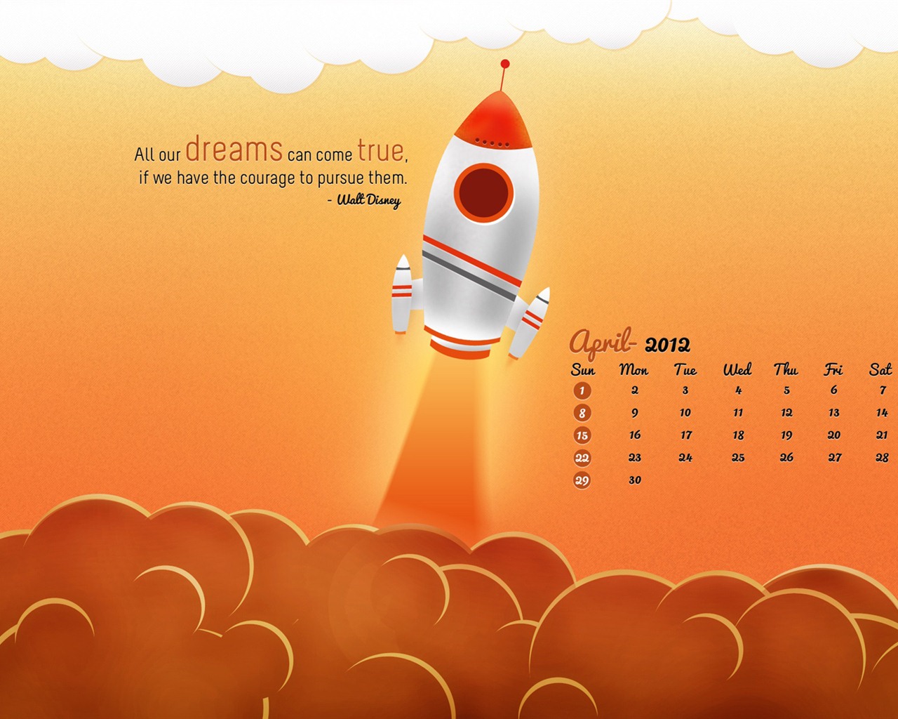 April 2012 Kalender Wallpaper (2) #8 - 1280x1024