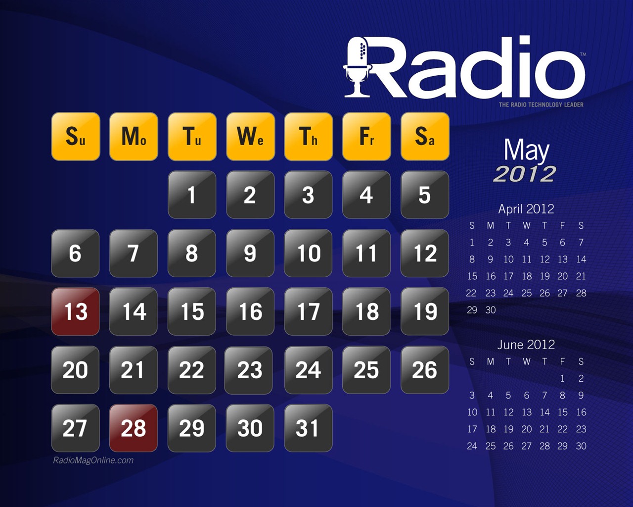 Calendario Mayo 2012 Fondos de pantalla (1) #2 - 1280x1024