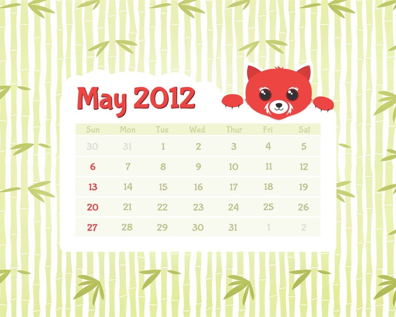 Calendario Mayo 2012 Fondos de pantalla (2) #6 - 1280x1024