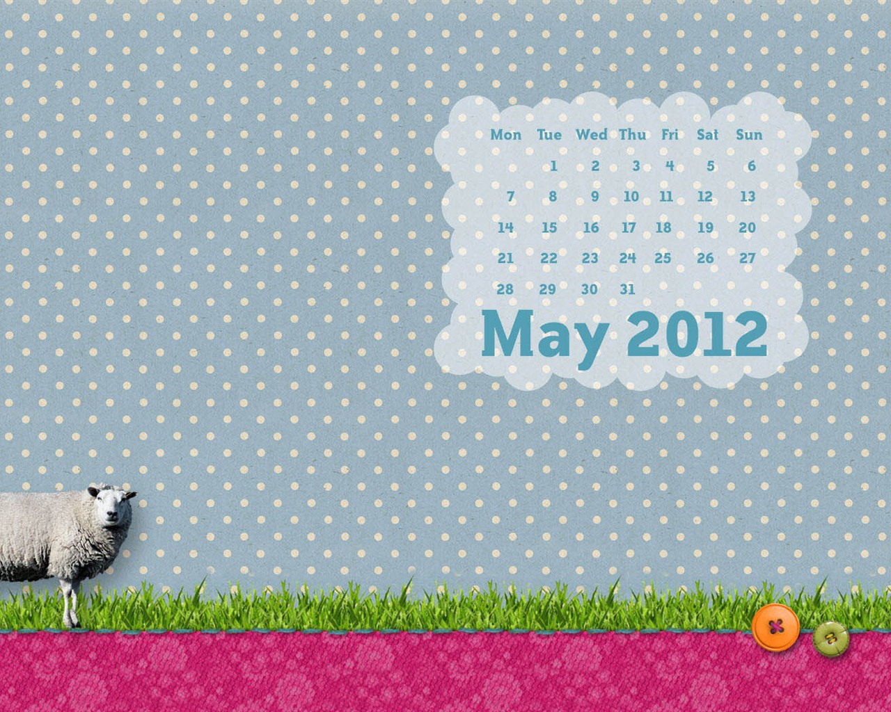Май 2012 Календарь обои (2) #8 - 1280x1024