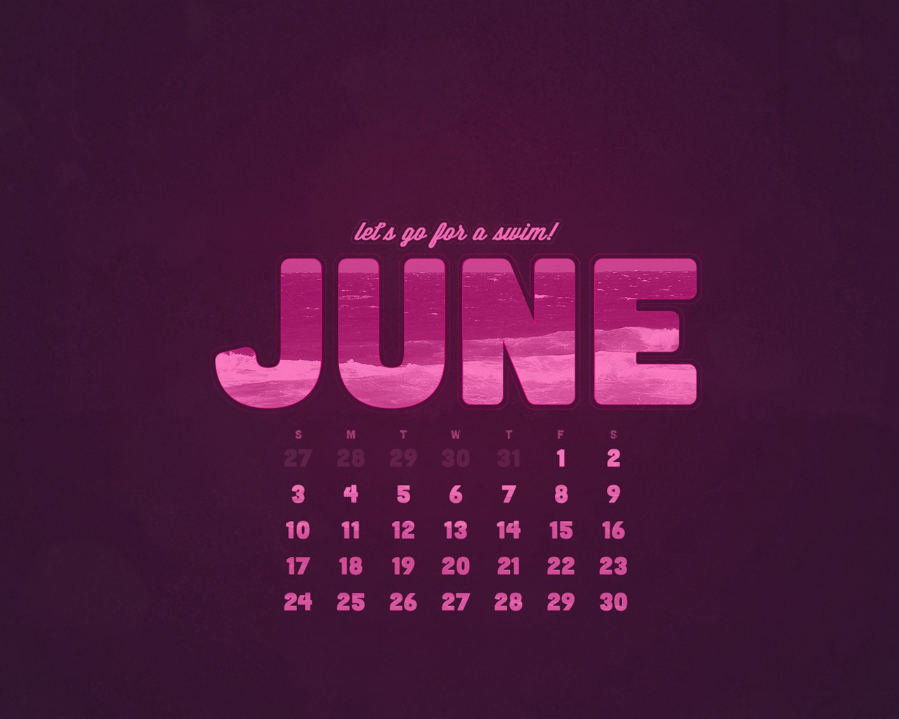 Calendario de junio de 2012 fondos de pantalla (1) #3 - 1280x1024