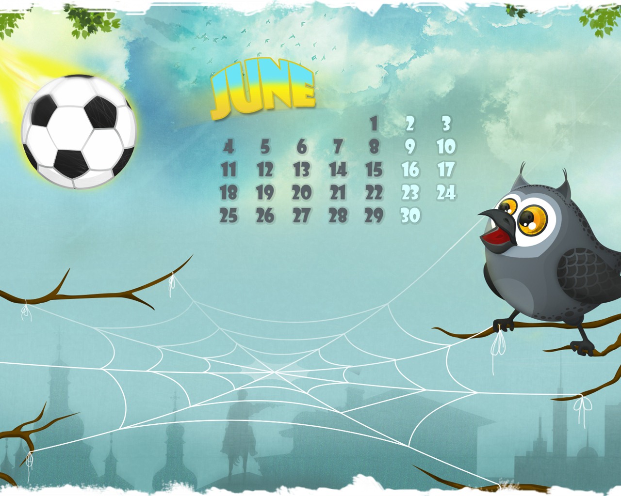 Juni 2012 Kalender Wallpapers (1) #15 - 1280x1024