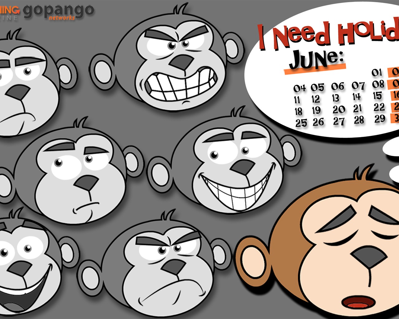 Juni 2012 Kalender Wallpapers (2) #3 - 1280x1024
