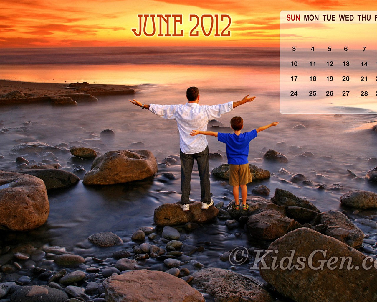Juni 2012 Kalender Wallpapers (2) #17 - 1280x1024
