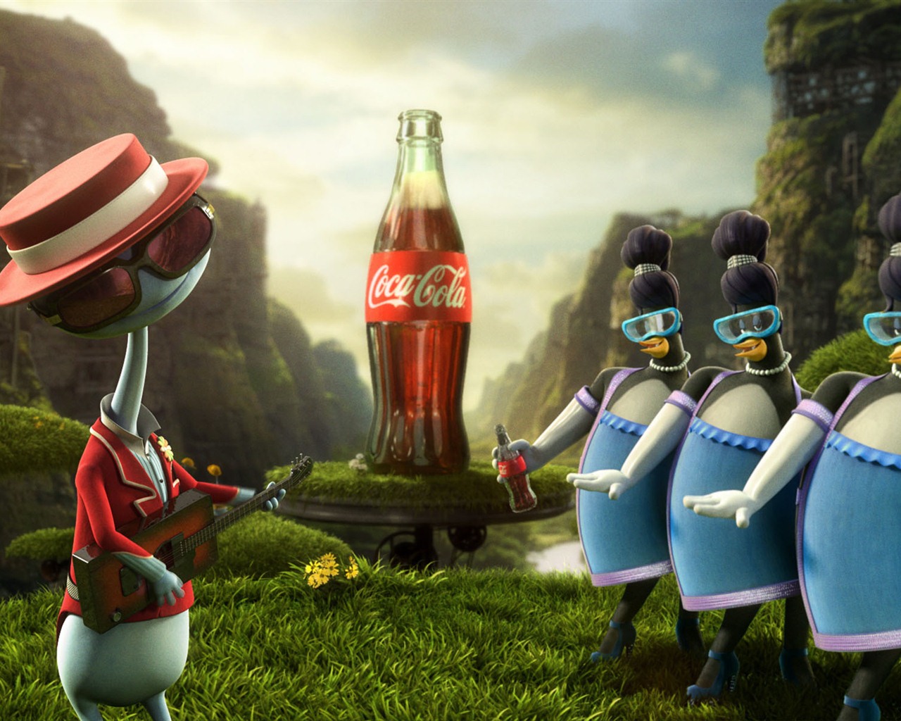 Coca-Cola schöne Ad Wallpaper #21 - 1280x1024
