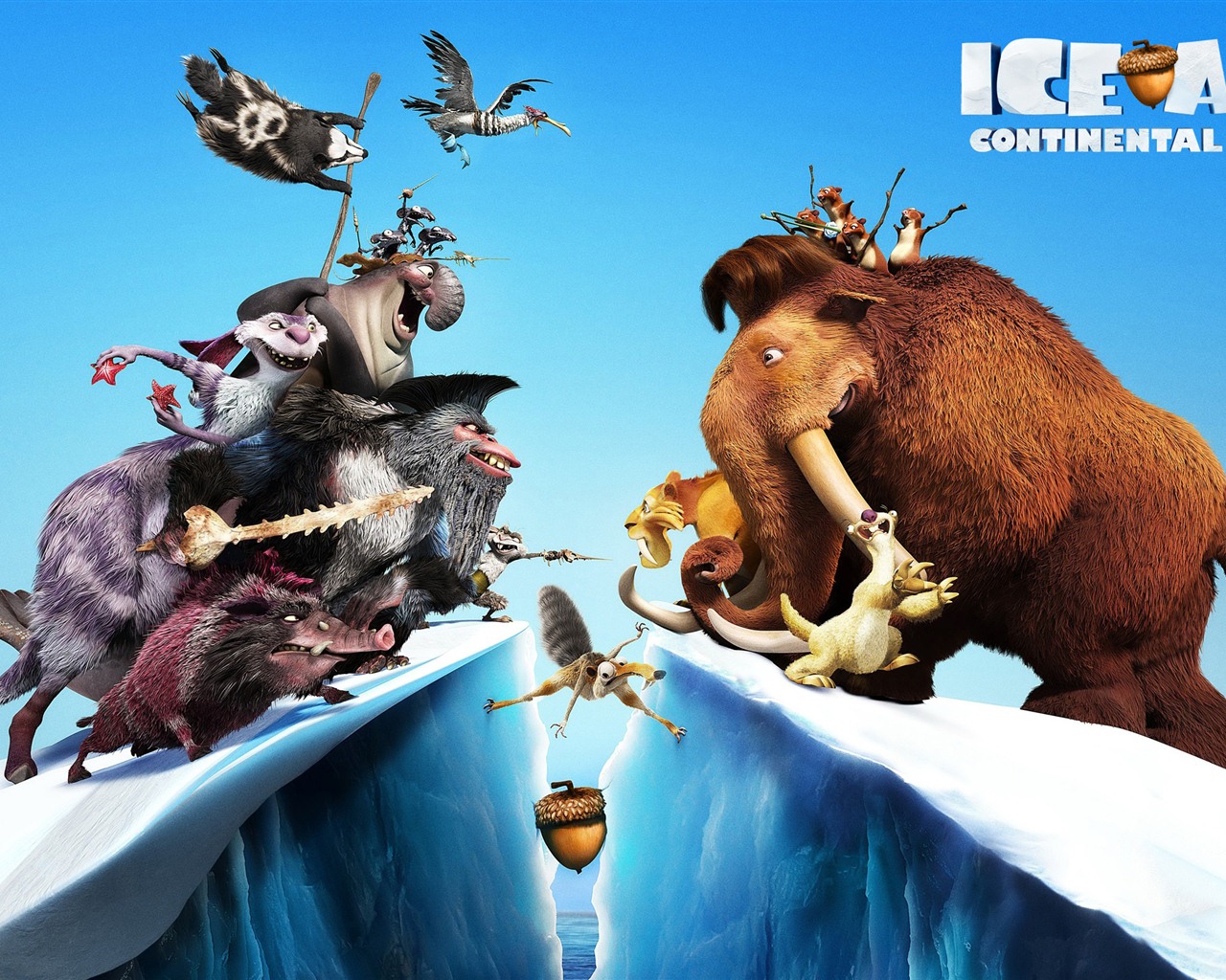 Ice Age 4: Continental Drift 冰川时代4：大陆漂移 高清壁纸8 - 1280x1024