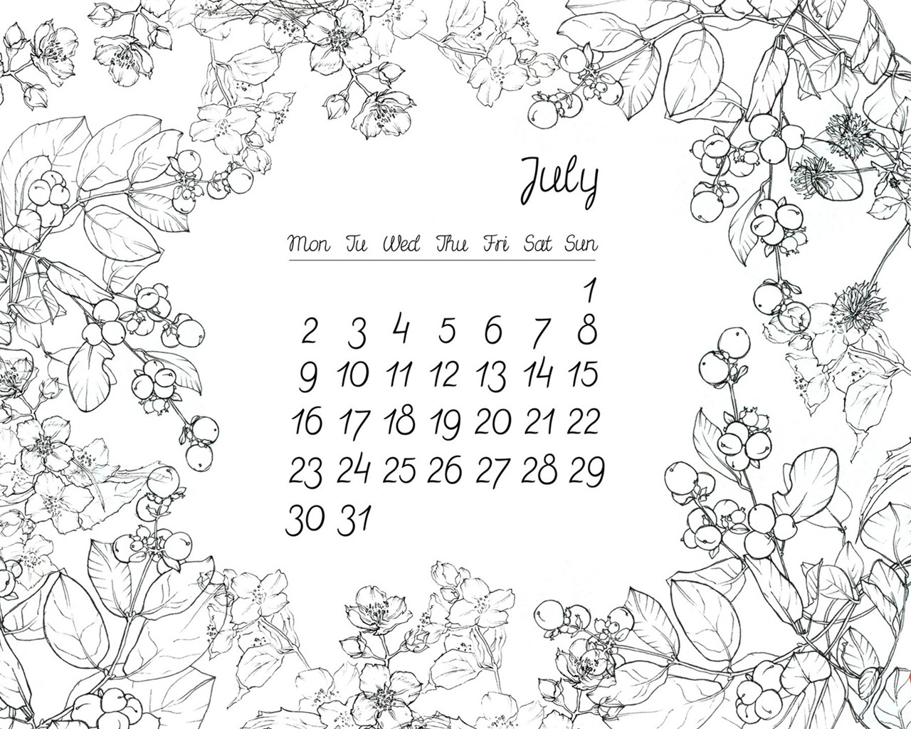 De julio de 2012 del calendario Fondos de pantalla (1) #14 - 1280x1024