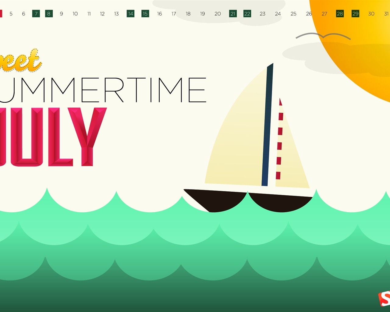 De julio de 2012 del calendario Fondos de pantalla (2) #9 - 1280x1024