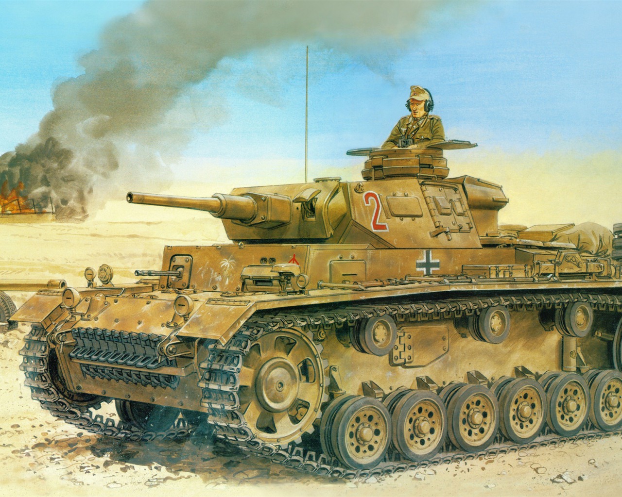 Tanques blindados militares, fondos de pantalla de pintura de alta definición #7 - 1280x1024